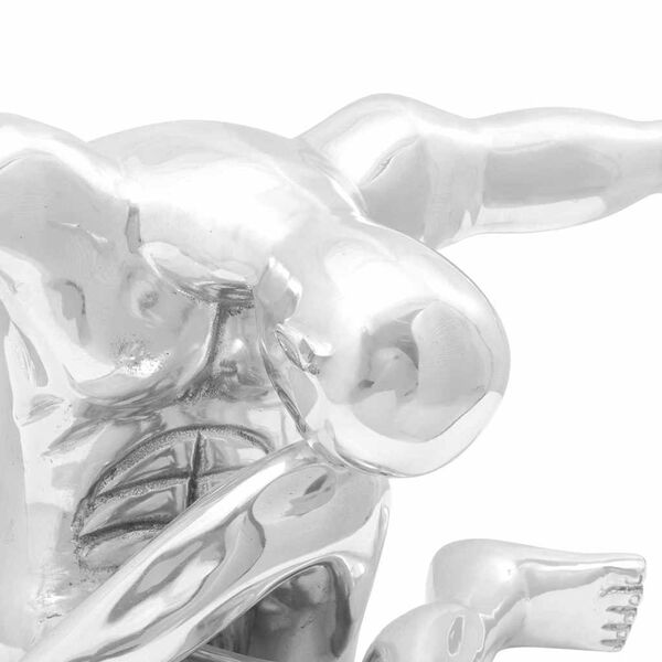 vidaXL Γλυπτό Ασημί 91.5 x 32 x 33 εκ Αλουμίνιο