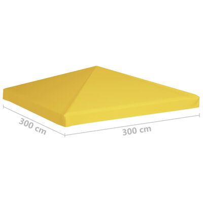 vidaXL Κάλυμμα για Κιόσκι Κίτρινο 3 x 3 μ. 270 γρ./μ²