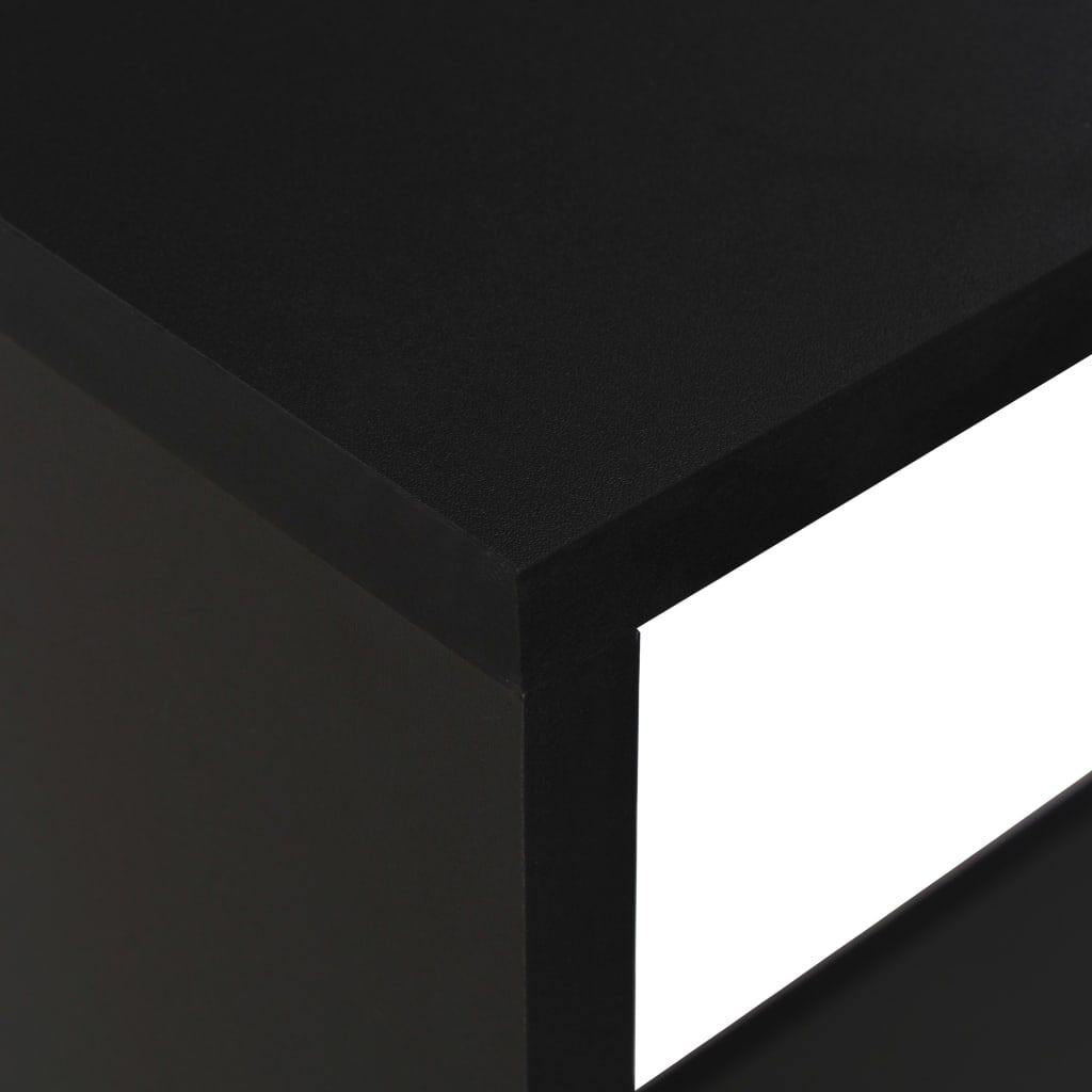 vidaXL Τραπέζι Μπαρ με 2 Επιφάνειες Χρώμα Μαύρο 130 x 40 x 120 εκ.