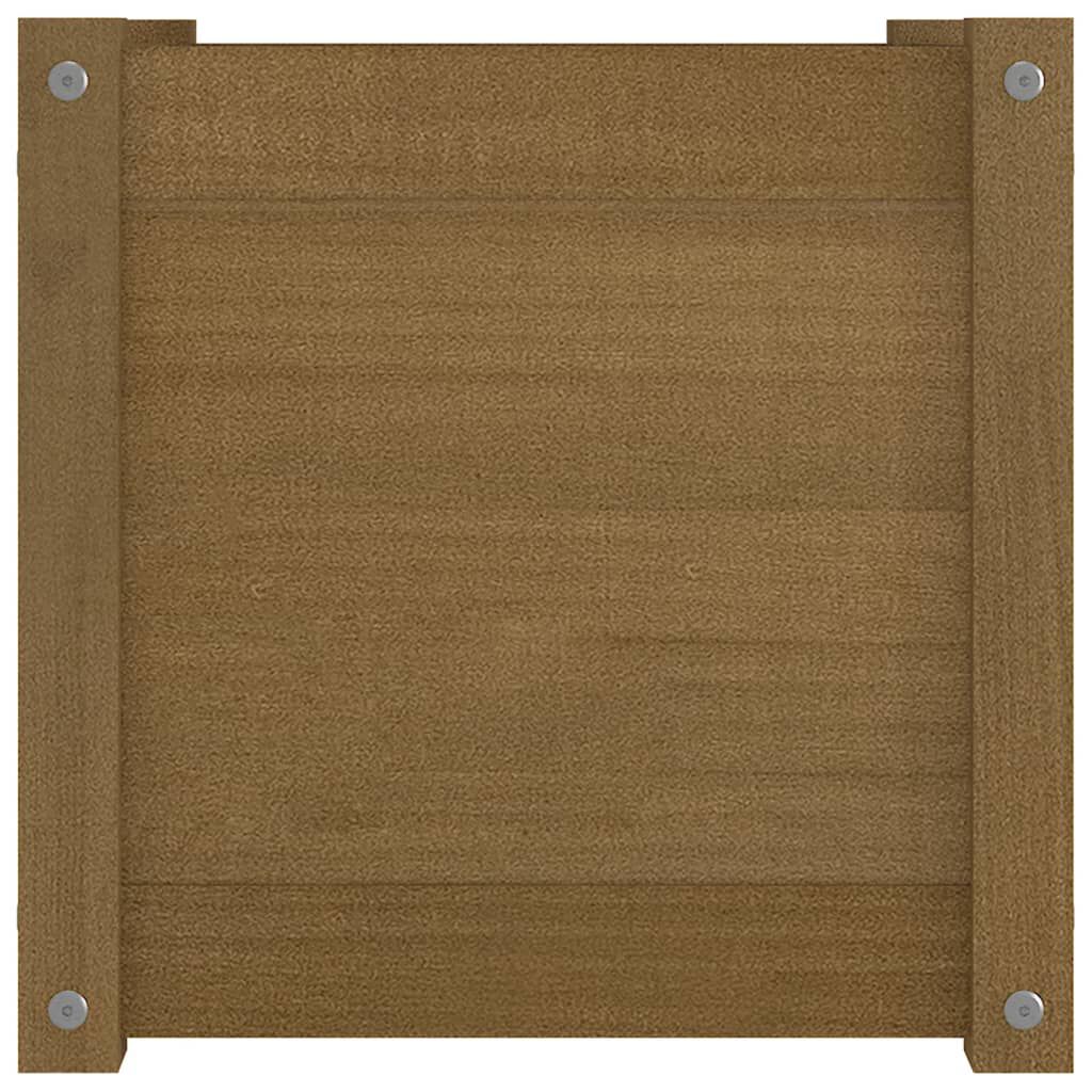 vidaXL Ζαρντινιέρα Μελί 40 x 40 x 40 εκ. από Μασίφ Ξύλο Πεύκου