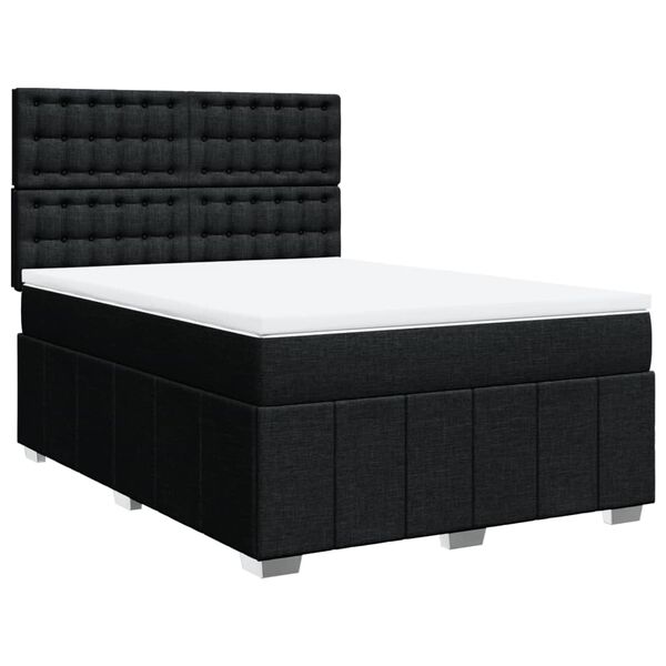 vidaXL &Kappa;&rho;&epsilon;&beta;ά&tau;&iota; Boxspring &mu;&epsilon; &Sigma;&tau;&rho;ώ&mu;&alpha; &Mu;&alpha;ύ&rho;&omicron; 140x200 &epsilon;&kappa;. &Upsilon;&phi;&alpha;&sigma;&mu;ά&tau;&iota;&nu;&omicron;