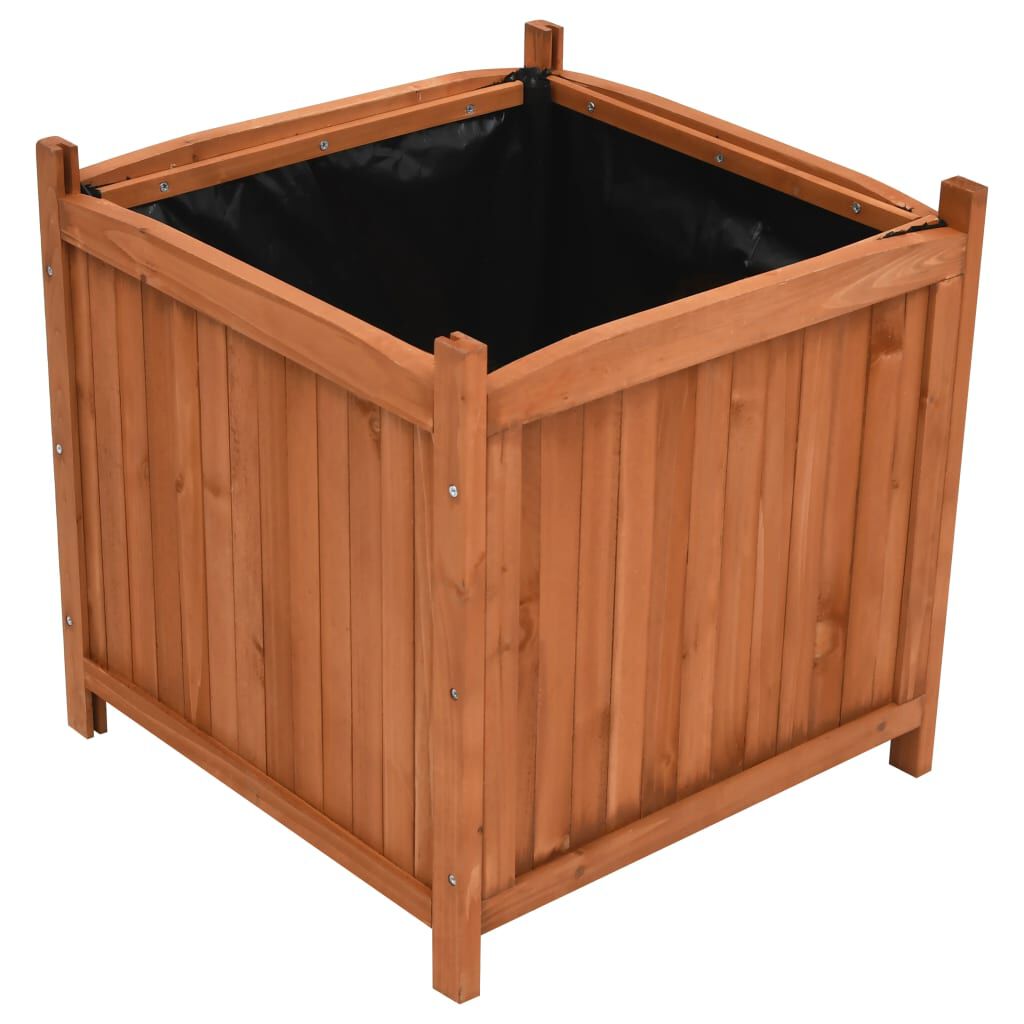 vidaXL Ζαρντινιέρες Υπερυψωμένες 2 τεμ. 50 x 50 x 50 εκ. Ξύλο Ελάτης