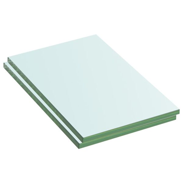 vidaXL Ράφια Πάνελ 2 τεμ. Διάφανα 20 x 12 εκ. Γυάλινα