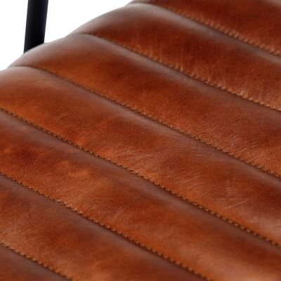 282903 vidaXL Rocking Chair Brown Real Leather