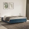 vidaXL Κρεβάτι Boxspring με Στρώμα Σκούρο Μπλε 180x200 εκ. Βελούδινο
