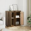 vidaXL Ντουλάπια 2 τεμ. Καφέ Μελί 31,5x34x75 εκ. από Μασίφ Ξύλο Πεύκου