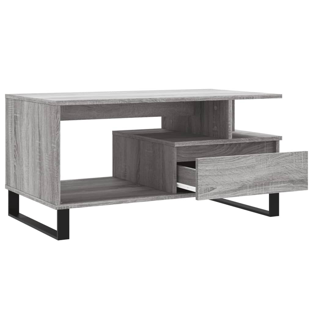 vidaXL Τραπεζάκι Σαλονιού Γκρι Sonoma 90x49x45 εκ.Επεξεργασμένο Ξύλο