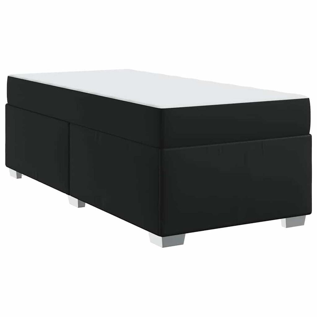 vidaXL Σκελετός Κρεβατιού Μαύρο 100 x 200 cm Τεχνητό δέρμα