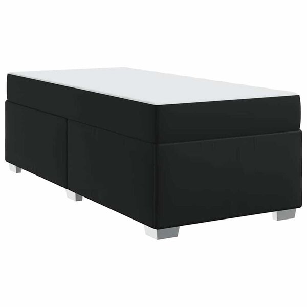 vidaXL Σκελετός Κρεβατιού Μαύρο 100 x 200 cm Τεχνητό δέρμα