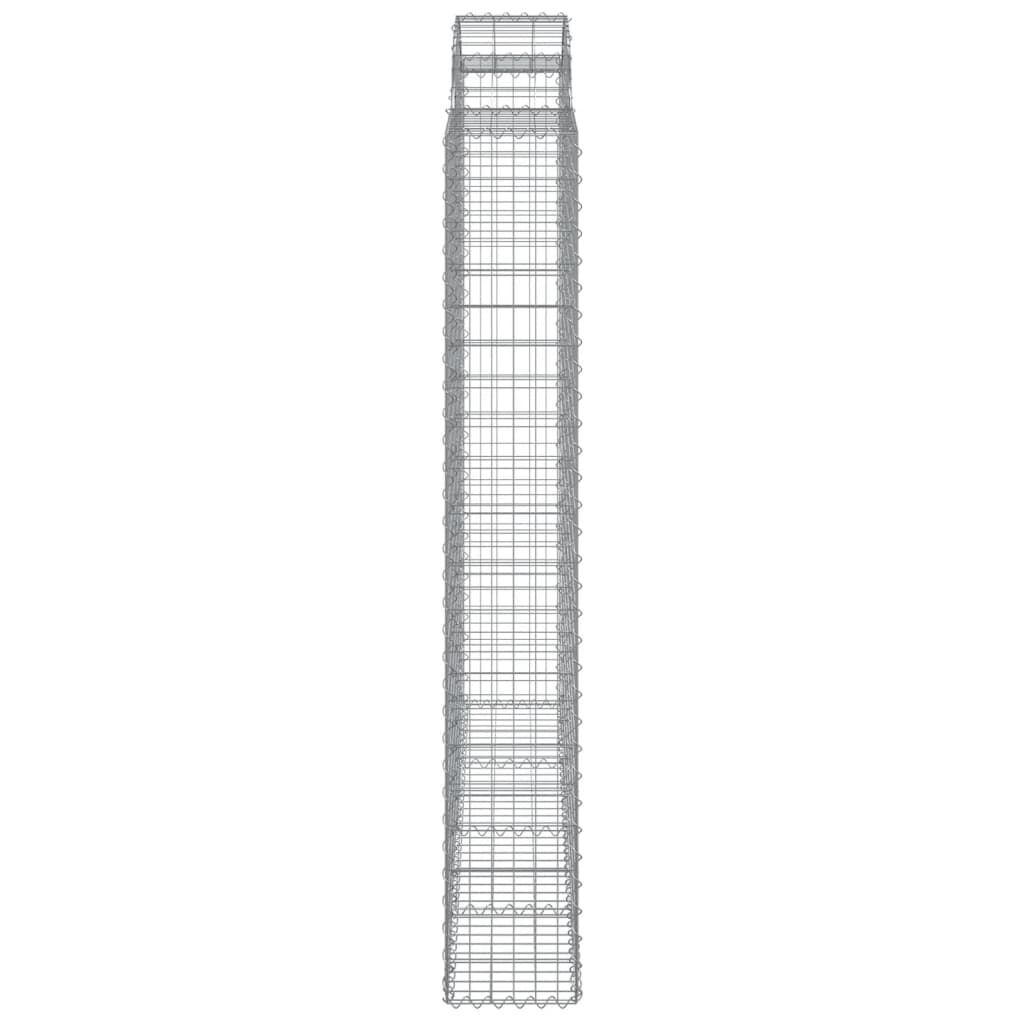 vidaXL Συρματοκιβώτια Τοξωτά 4 τεμ. 200x30x200/220 εκ. Γαλβαν. Ατσάλι