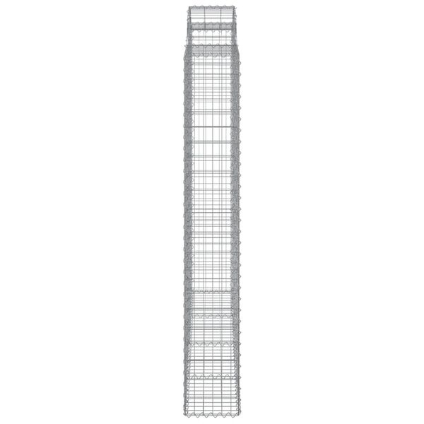 vidaXL Συρματοκιβώτια Τοξωτά 4 τεμ. 200x30x200/220 εκ. Γαλβαν. Ατσάλι