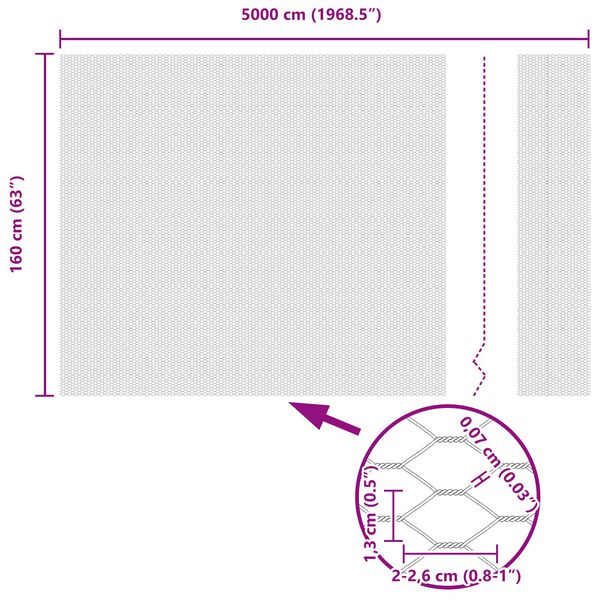 vidaXL Εξαγωνικός Φράχτης Πράσινος 1,6x50 μ Χάλυβας