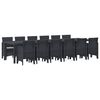vidaXL Σέτ φαγητού για κήπο 13 pcs Ανθρακί Rattan Polt
