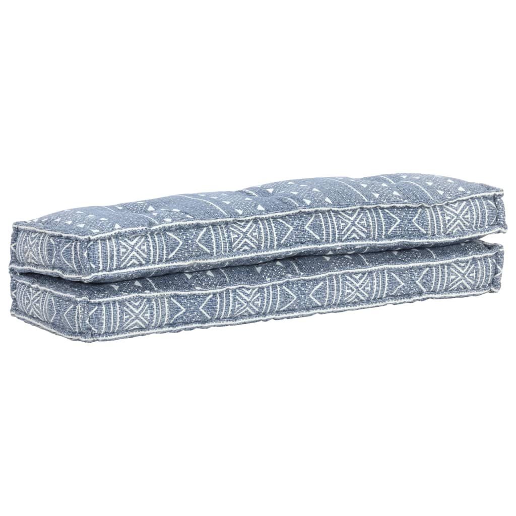 vidaXL Μαξιλάρι για Καναπέ από Παλέτες Ίντιγκο Patchwork Υφασμάτινο