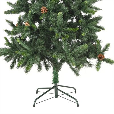vidaXL Χριστ. Δέντρο Τεχνητό Προφωτισμένο Κουκουνάρια Πράσινο 180 εκ.