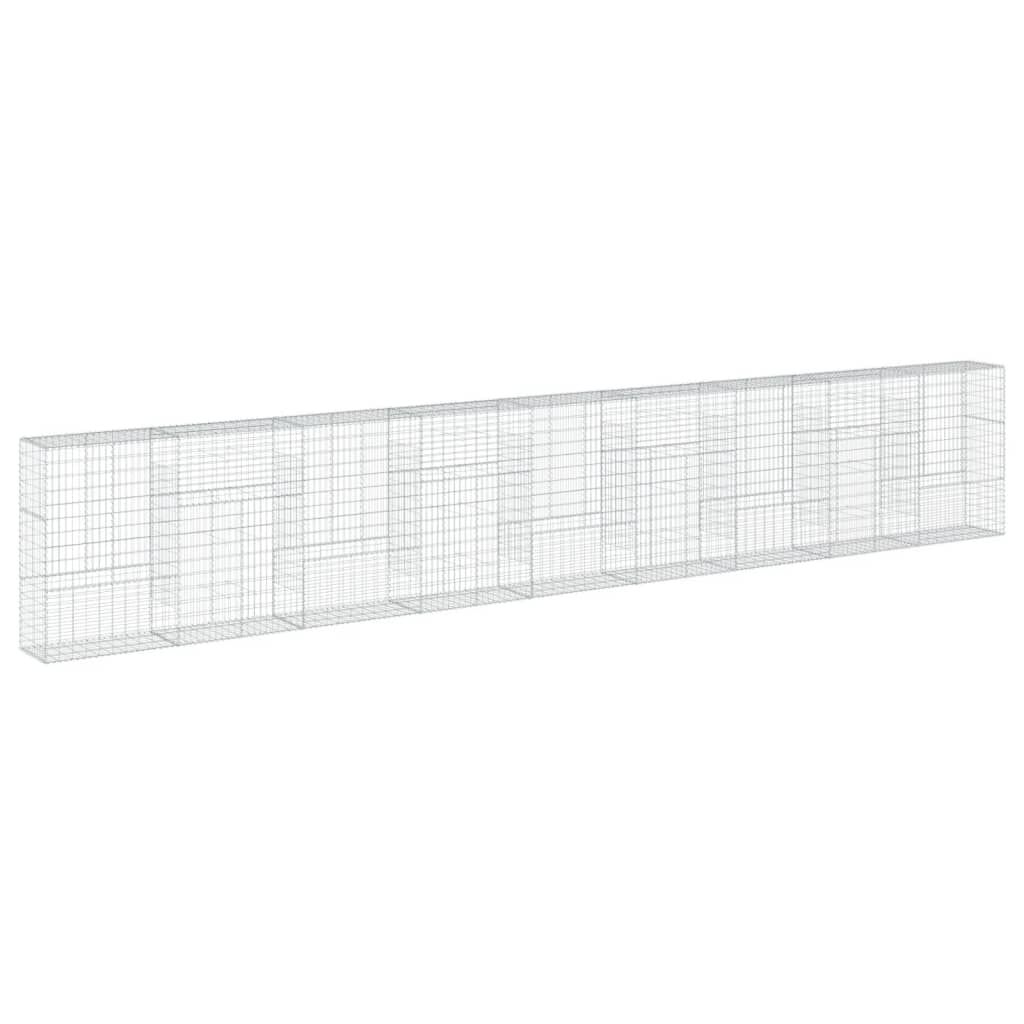 vidaXL Συρματοκιβώτιο με Κάλυμμα 900x50x150εκ. από Γαλβανισμένο Χάλυβα