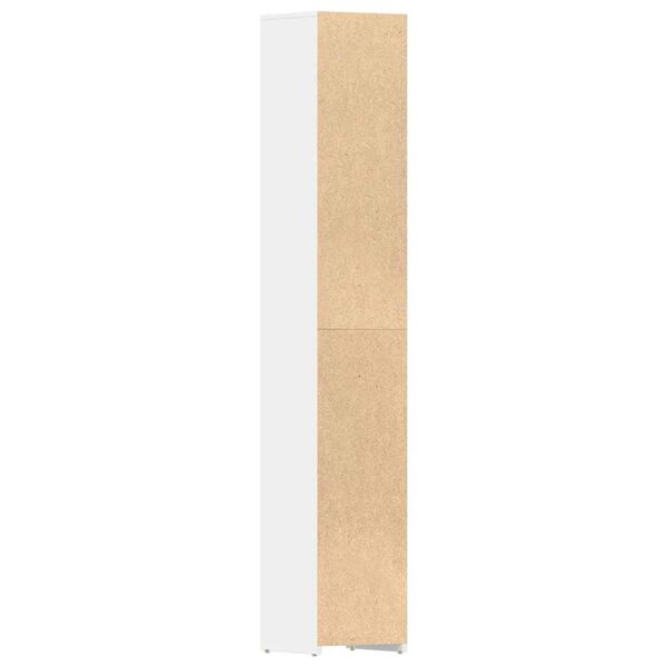 vidaXL Στήλη Μπάνιου Λευκή 30 x 30 x 183,5 εκ. από Επεξεργασμένο Ξύλο