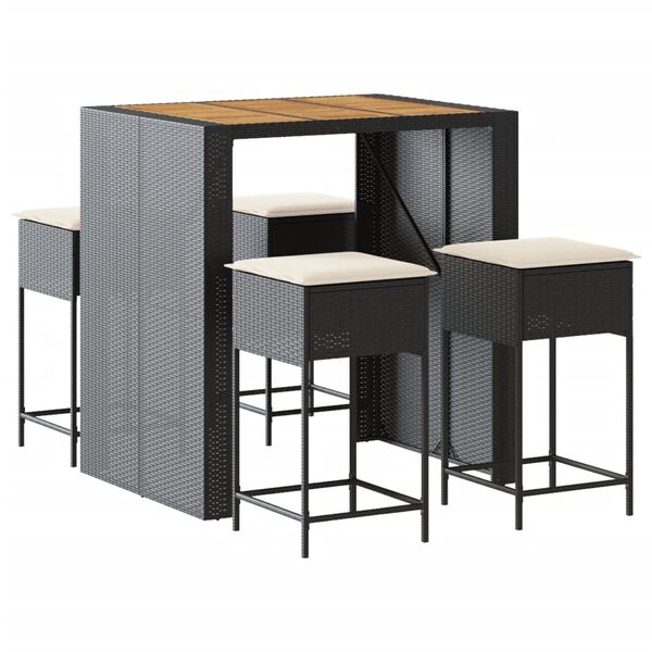 vidaXL &Sigma;&epsilon;&tau; &Epsilon;&pi;ί&pi;&lambda;&omega;&nu; &Mu;&pi;&alpha;&rho; &Kappa;ή&pi;&omicron;&upsilon; 5 &tau;&epsilon;&mu;. &Mu;&alpha;ύ&rho;&omicron; &Sigma;&upsilon;&nu;&theta;&epsilon;&tau;. &Rho;&alpha;&tau;ά&nu; &mu;&epsilon; &Mu;&alpha;&xi;&iota;&lambda;ά&rho;&iota;&alpha;