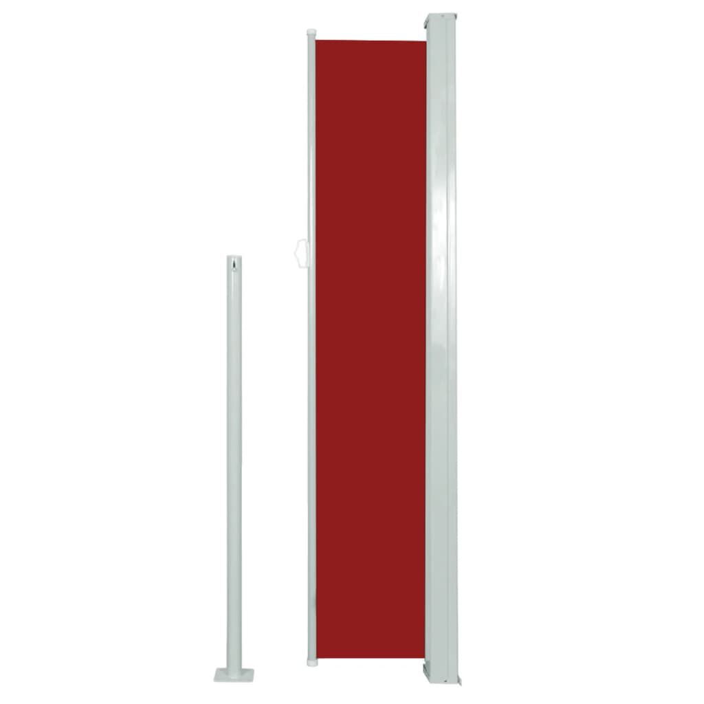 vidaXL Σκίαστρο Πλαϊνό Συρόμενο Κόκκινο 160 x 500 εκ.
