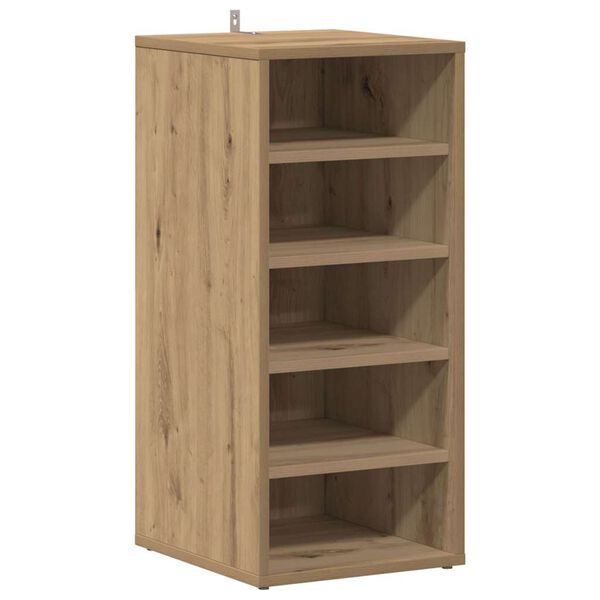 vidaXL Παπουτσοθήκη Τεχνίτης Δρυς 32x35x70 εκ. από Επεξεργασμένο Ξύλο