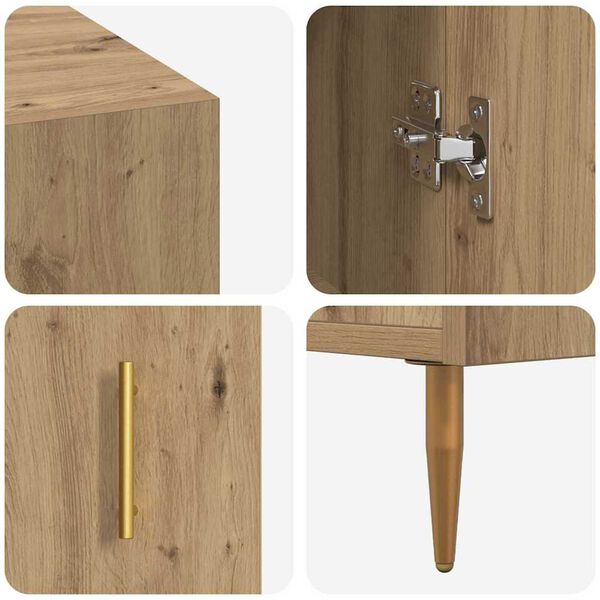 vidaXL Γραφείο artisan δρυς 140 x 50 x 75 εκ. Επεξεργασμένο ξύλο