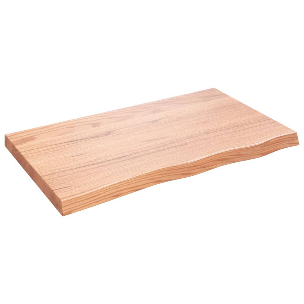 vidaXL Επιφ Τραπεζιού Αν Καφέ 100x60x(2-6)εκ. Επεξ. Μασίφ Ξύλο Δρυός