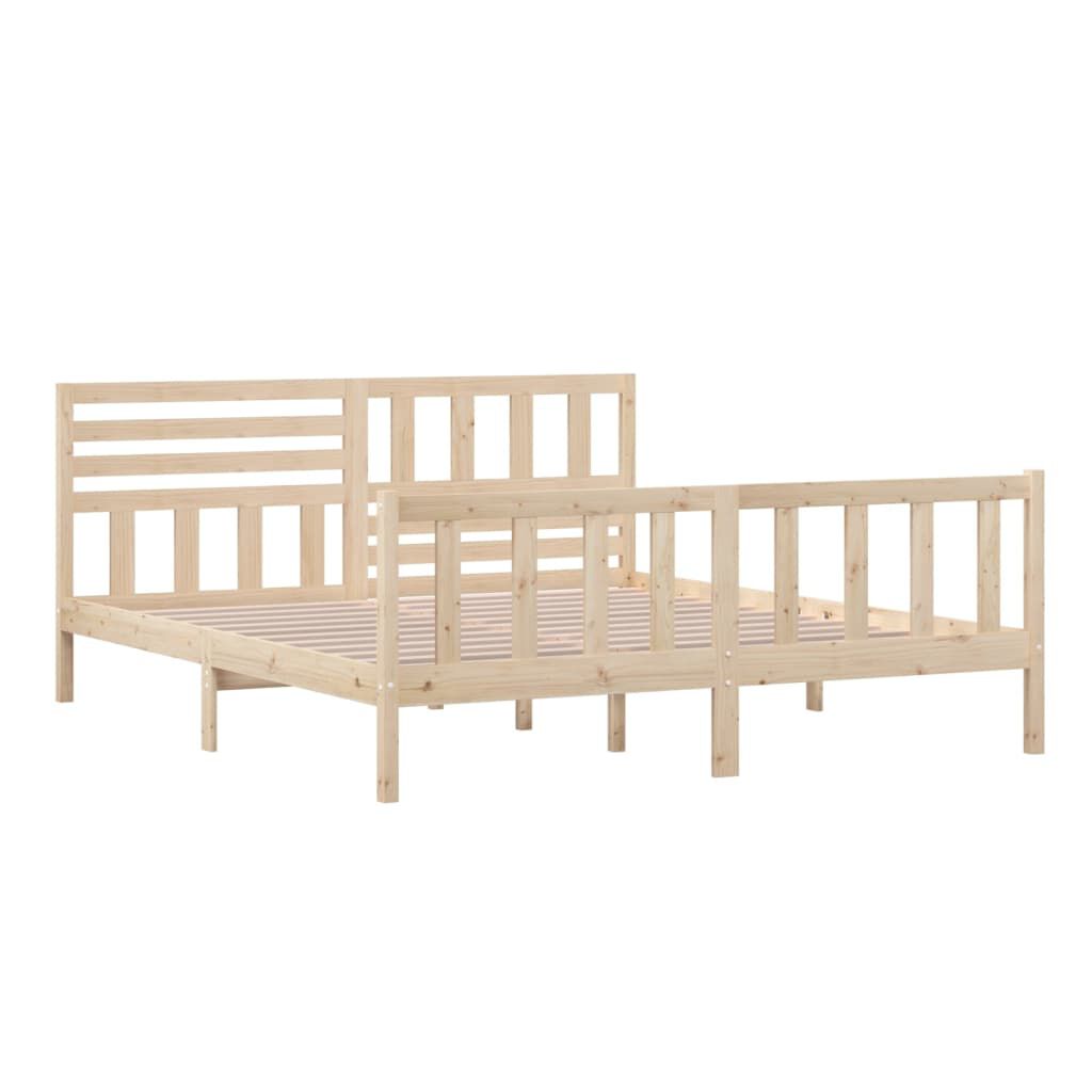 vidaXL Πλαίσιο Κρεβατιού 180 x 200 εκ. Μασίφ Ξύλο Super King Size
