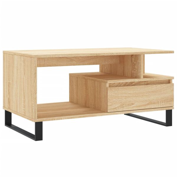 vidaXL Τραπεζάκι Σαλονιού Sonoma Δρυς 90x49x45 εκ. Επεξεργασμένο Ξύλο