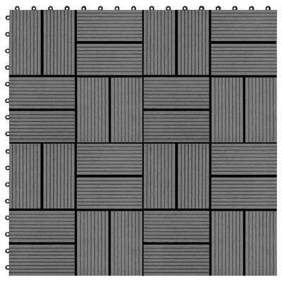 vidaXL Πλακάκια Deck 11 τεμ. Γκρι 30 x 30 εκ. 1 μ² από WPC