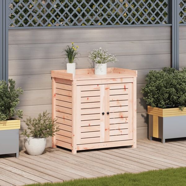 vidaXL Τραπέζι Κηπουρικής με Ράφια 82,5x50x86,5 εκ. Μασίφ Ψευδότσουγκα