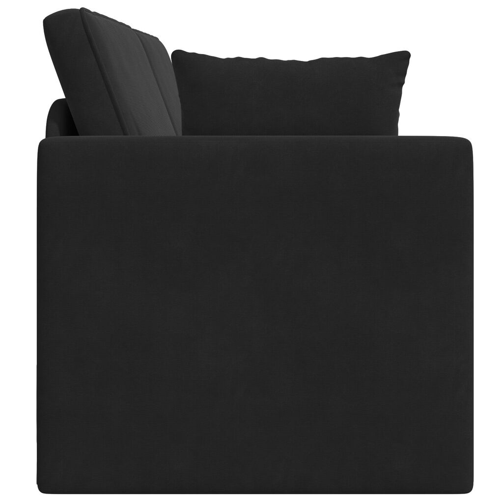 vidaXL Κρεβάτι Καναπές 2 σε 1 Μαύρος 213x144x60 εκ Βελούδο