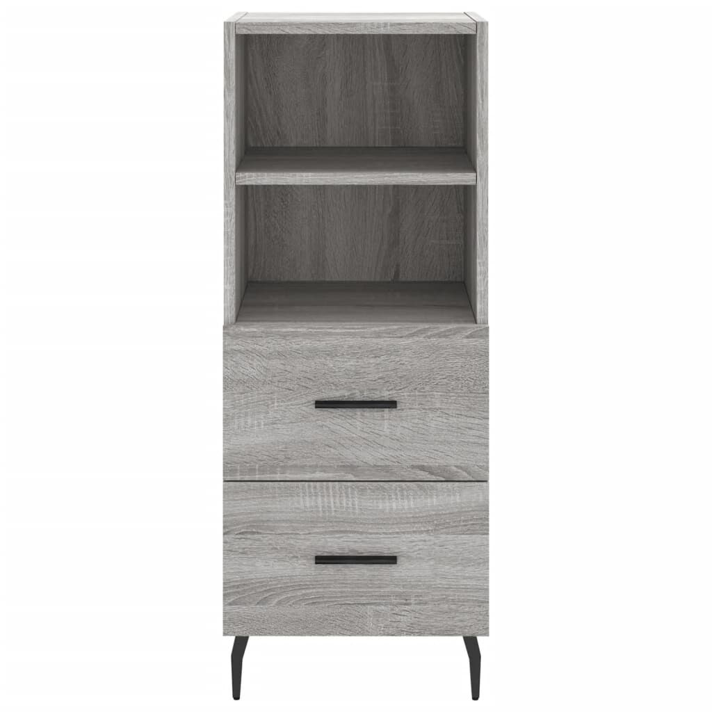 vidaXL Μπουφές Sonoma Γκρι 34,5 x 34 x 180 εκ. από Επεξεργασμένο Ξύλο