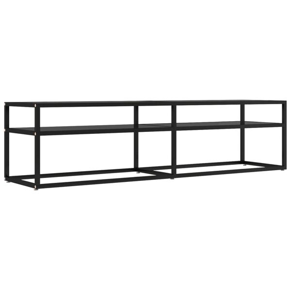 vidaXL Έπιπλο Τηλεόρασης Μαύρο 160 x 40 x 40,5 εκ. από Γυαλί Ασφαλ.