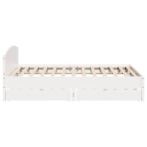 vidaXL Σκελετός Κρεβ. Χωρίς Στρώμα Λευκό 180x200 εκ Μασίφ Πεύκο