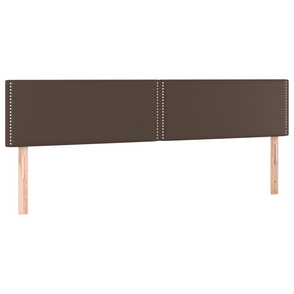 vidaXL Κεφαλάρια Κρεβατιού 2 τεμ.Καφέ 90x5x78/88 εκ. Συνθετικό Δέρμα