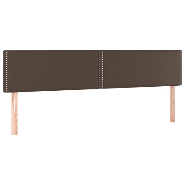 vidaXL Κεφαλάρια Κρεβατιού 2 τεμ.Καφέ 90x5x78/88 εκ. Συνθετικό Δέρμα