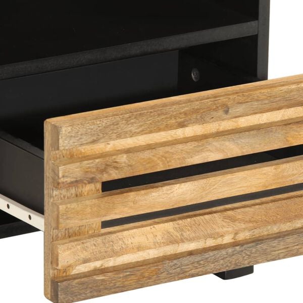 vidaXL Κομοδίνο 40 x 34 x 46 εκ. από Μασίφ Ακατέργαστο Ξύλο Μάνγκο