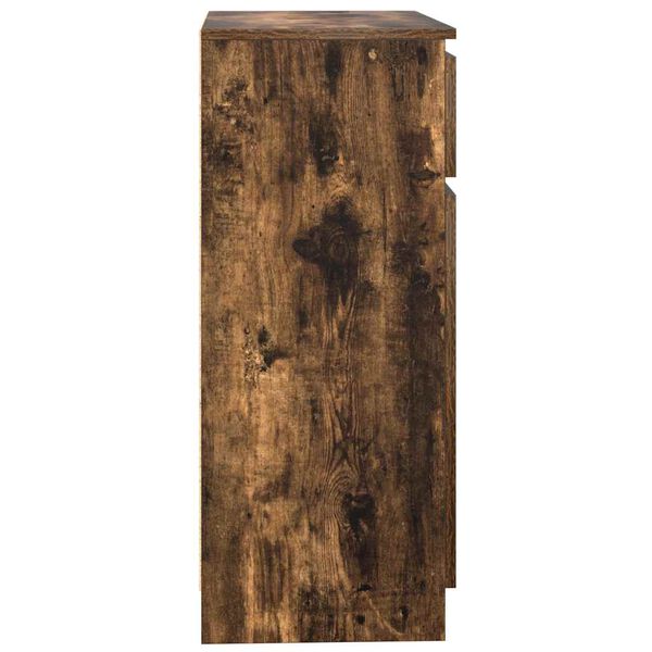 vidaXL Συρταριέρα με Συρτάρια Καπνιστή Δρυς 71x35x84 εκ. Επεξ. Ξύλο