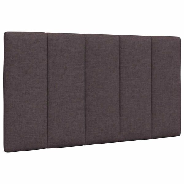 vidaXL Κρεβάτι με Στρώμα Σκούρο Καφέ 80x200 εκ. Υφασμάτινο