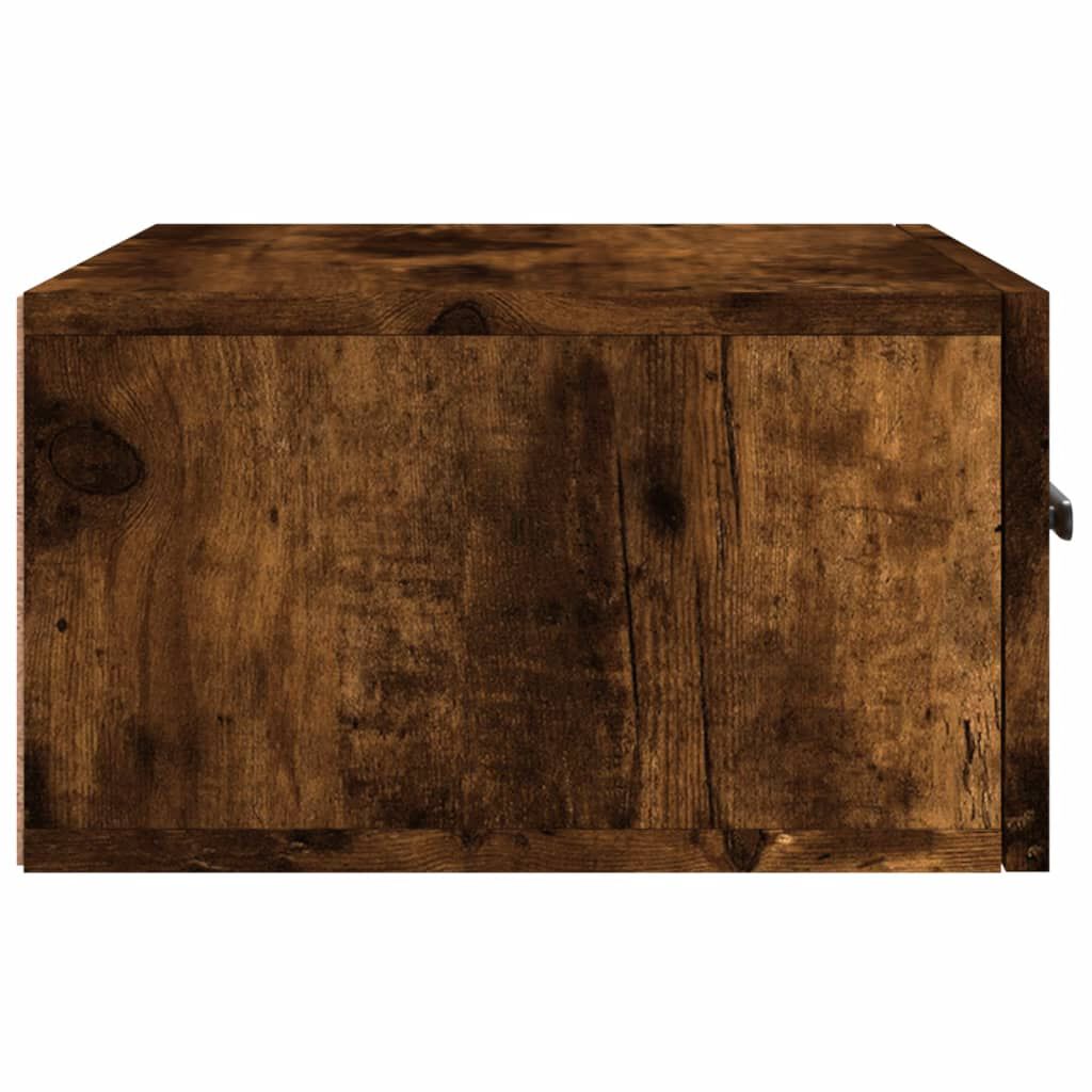 vidaXL Κομοδίνα Επιτοίχια 2 τεμ. Καπνιστή Δρυς 35x35x20 εκ.