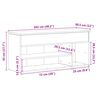 Πάγκος παπουτσιών vidaXL Παλαιό ξύλο 102x30,5x45 cm Ξύλο μηχανής