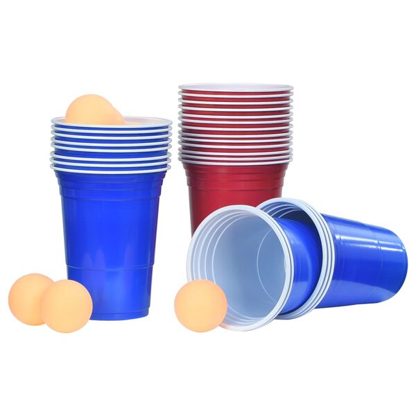 vidaXL Τραπέζι Beer Pong Πτυσσόμενο με Ποτήρια και Μπάλες 240 εκ.