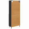 vidaXL Highboard &Mu;&alpha;ύ&rho;&eta; &Omicron;&xi;&upsilon;ά 69,5 x 34 x 180 &epsilon;&kappa;. &Sigma;ύ&nu;&theta;&epsilon;&tau;&omicron; &Xi;ύ&lambda;&omicron; &kappa;&alpha;&iota; &Gamma;&upsilon;&alpha;&lambda;ί
