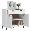 vidaXL Μπουφές VIKEN Λευκός 80 x 40 x 80 εκ. από Επεξεργασμένο Ξύλο