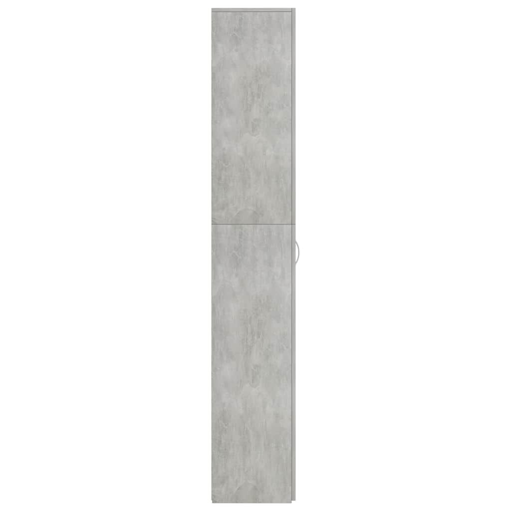 vidaXL Ντουλάπα Γραφείου Γκρι Σκυροδέματος 60x32x190 εκ. Επεξ. Ξύλο