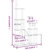 vidaXL Γατόδεντρο Σκούρο Γκρι 279 εκ. με Στύλους Ξυσίματος από Σιζάλ
