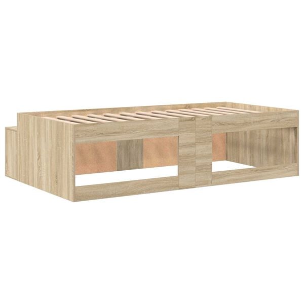 vidaXL Κρεβάτι με αποθηκευτικό χώρο Sonoma Δρυς 80 x 200 cm
