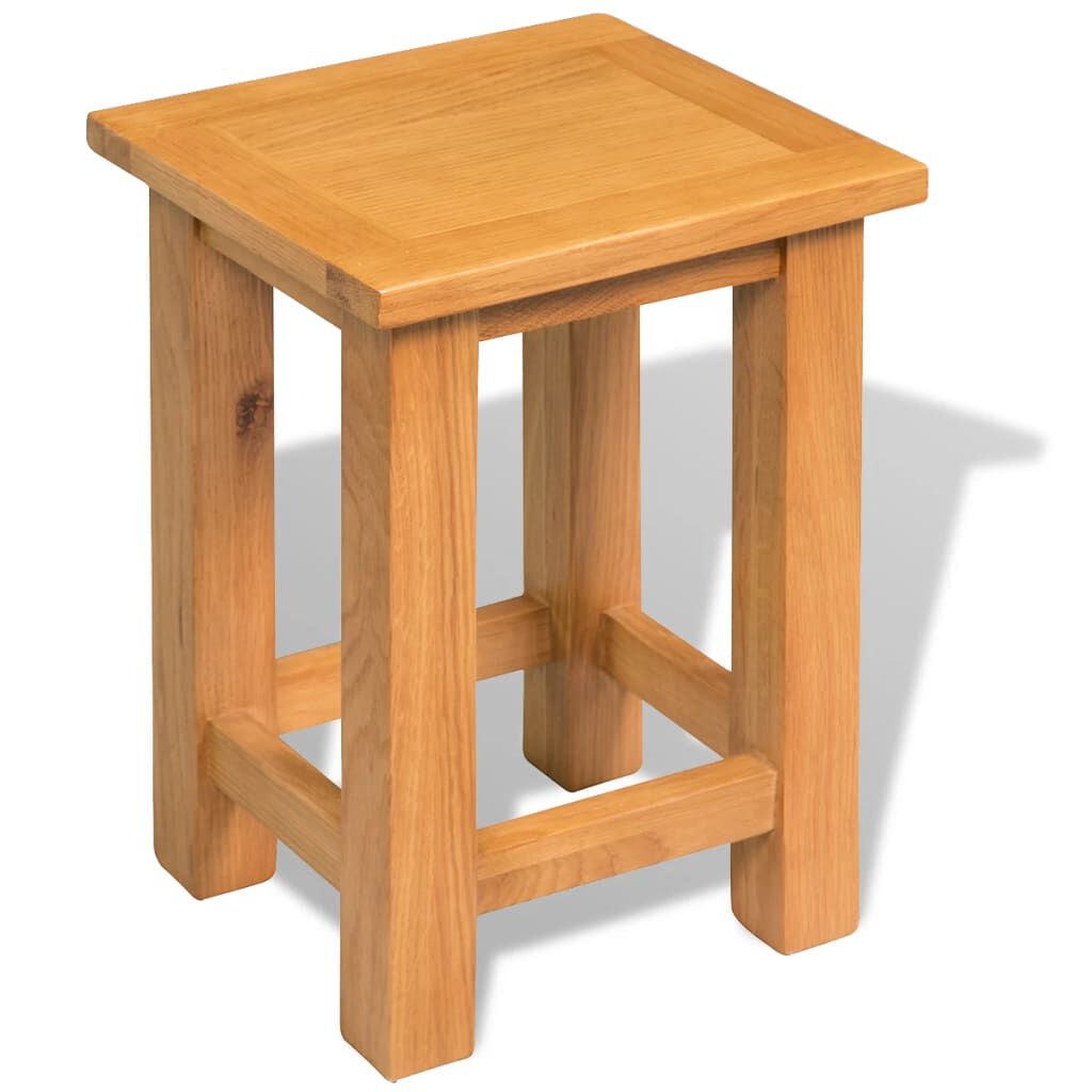 vidaXL Τραπέζι Βοηθητικό 27 x 24 x 37 εκ. από Μασίφ Ξύλο Δρυός