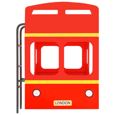 vidaXL Κουκέτα σε Στιλ Λεωφορείο Λονδίνου Κόκκινη 90 x 200 εκ. από MDF