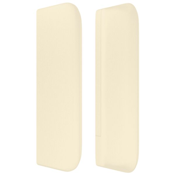 vidaXL Κρεβάτι Boxspring με Στρώμα Κρεμ 140x190εκ. από Συνθετικό Δέρμα